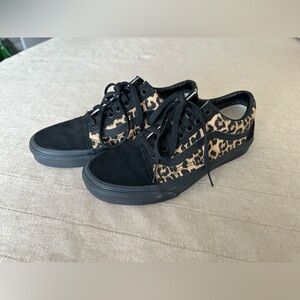 Custom Vans Old Schoo Leopardl Shoes Women’s 8